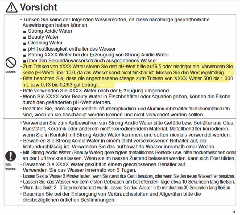 Seite 5 aus der Gebrauchsanleitung eines der bekanntesten Herstellers von …