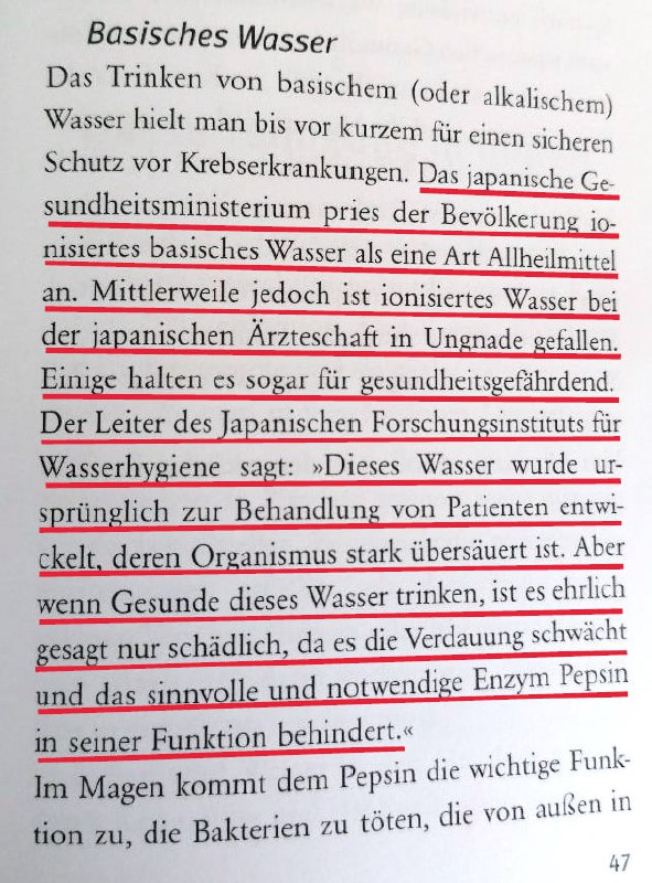 Seite 47 des Buches „Wasser - Die Wundertherapie“ (Originaltitel: &lrm; WATER A …